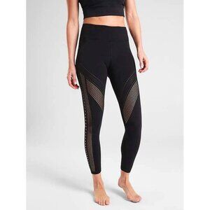 🆕 Athleta Pavana Black Lasercut 7/8 Leggings